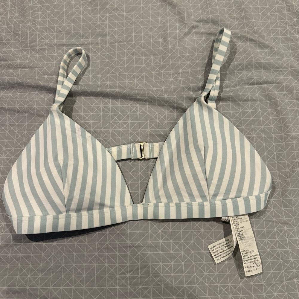 Blue Hollister Triangle Bikini Top